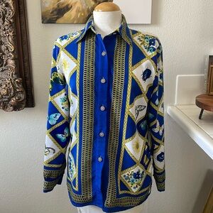 VTG Jordana Long Sleeve Butterfly Blouse